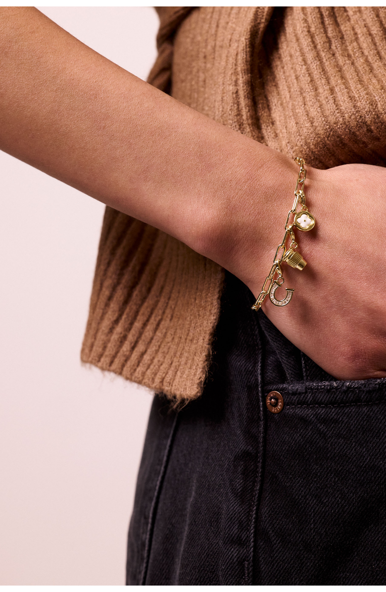 Electric Picks Coffee Charm, Alternate, color, Gold