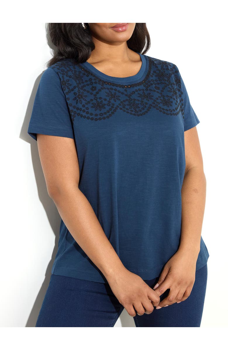 Live Unlimited Jersey Embroidered T - Shirt, Alternate, color, Blue