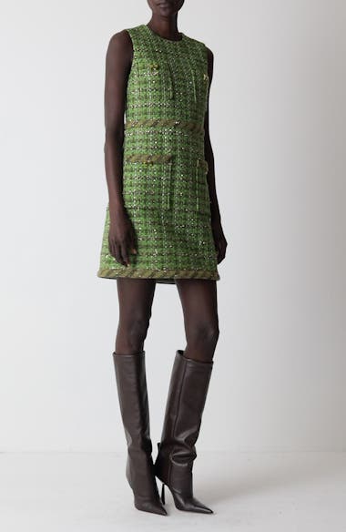 green emerald velvet dress Allegra K Tweed Dress for Women's Sleeveless Square Neck Button Up A-Line  Pinafore Overall Dresses X-Small Green at Amazon Women's Clothing store