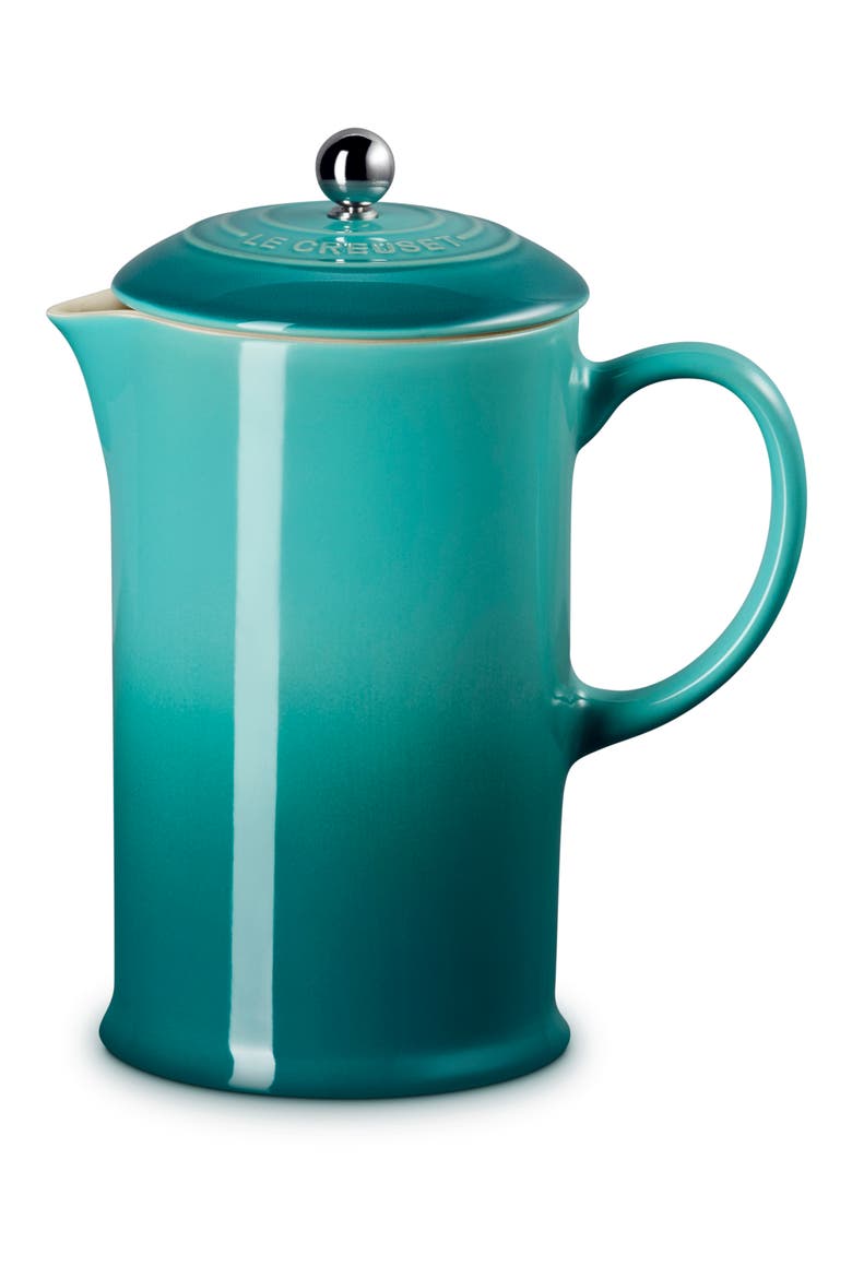 Stoneware French Press, Main, color, BLEU RIVIERA