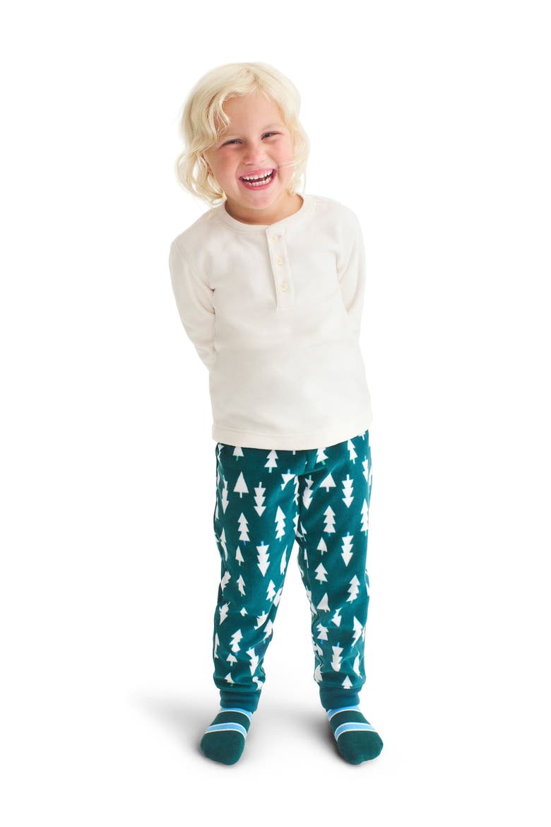 Kids Fleece Pj Henley, Alternate, color, Ivory