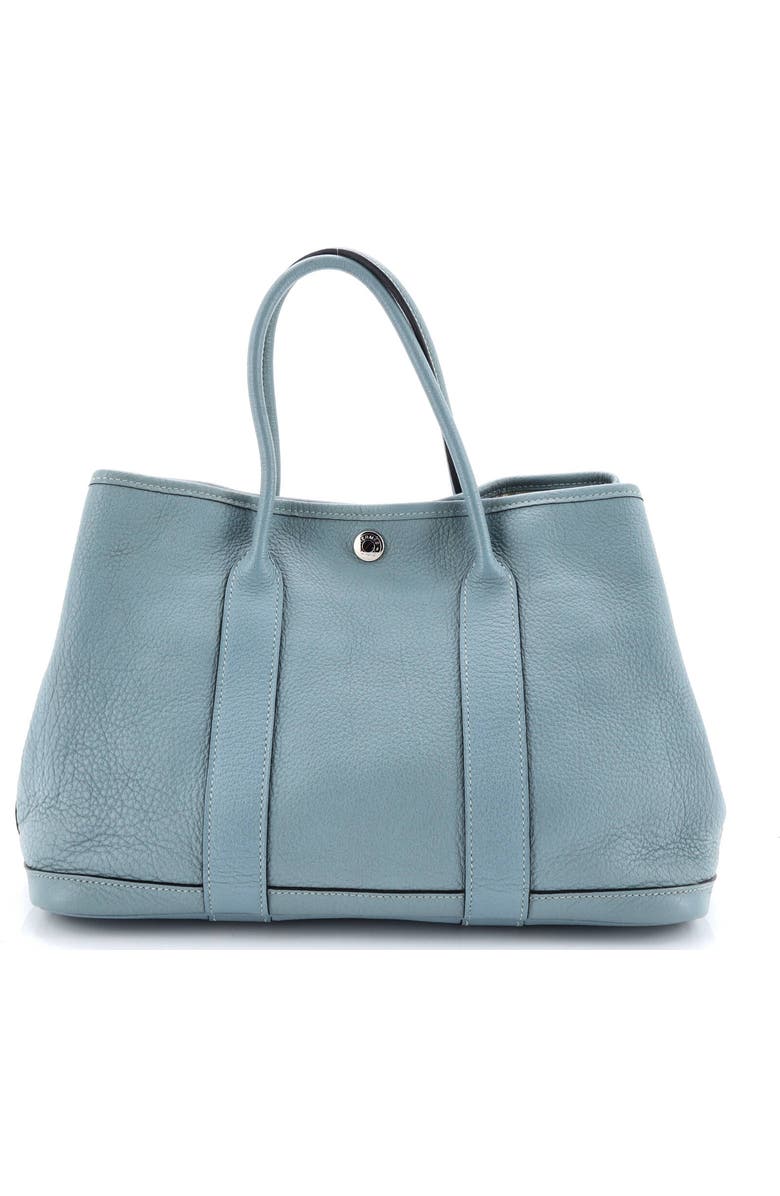 Pre-Owned Hermes Garden Party Tote Leather 30, Main, color, Ciel