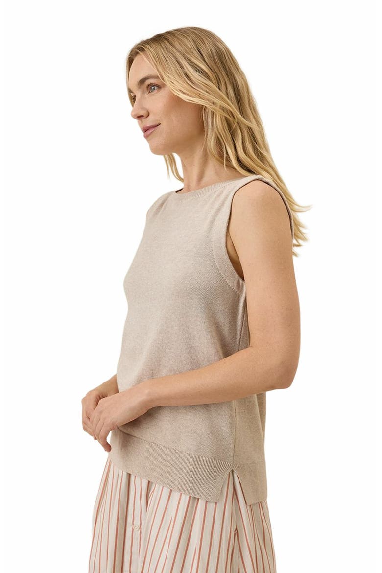 Organic Cotton Classic Fine Knit Shell, Alternate, color, Sandshell Heather