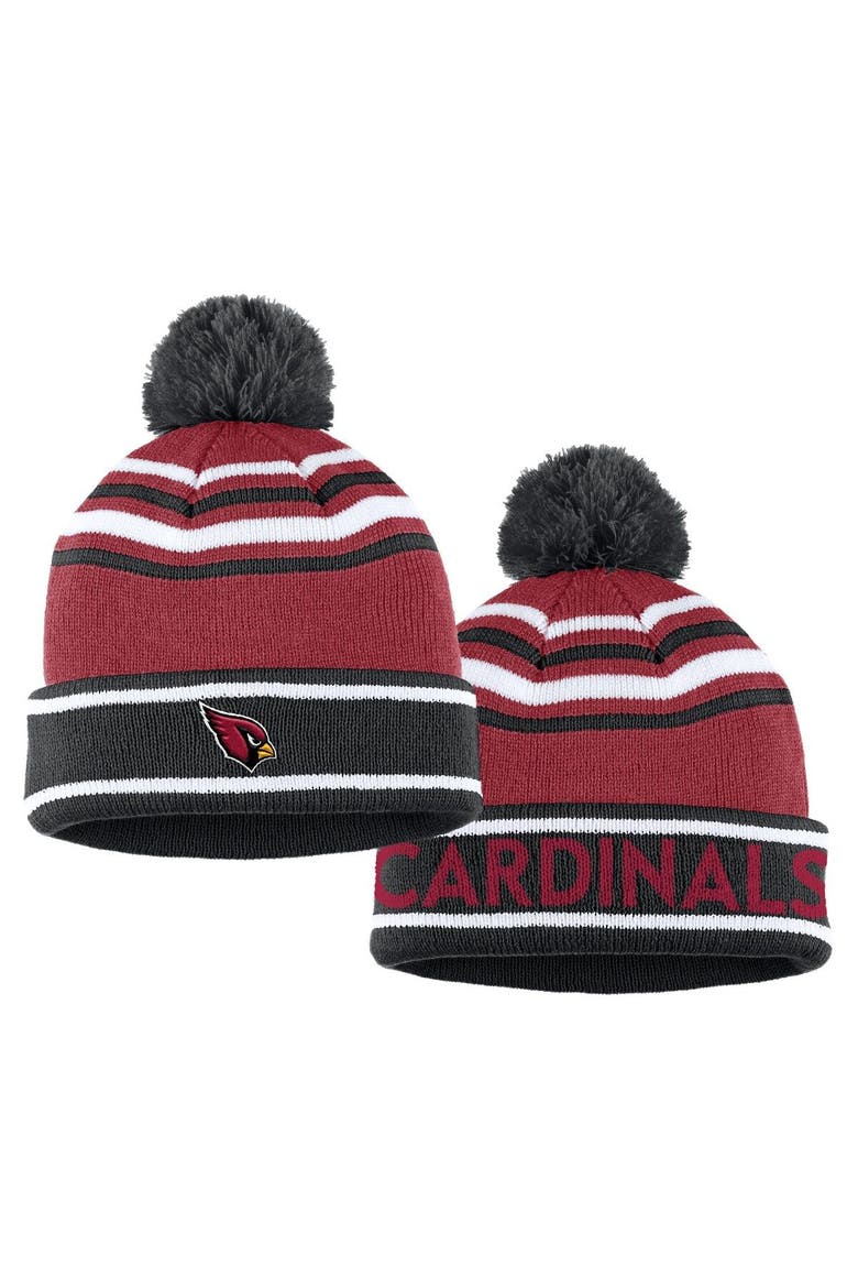 Women's WEAR by Erin Andrews Cardinal Arizona Cardinals Colorblock Cuffed Knit Hat with Pom and Scarf Set, Alternate, color, Cardinal