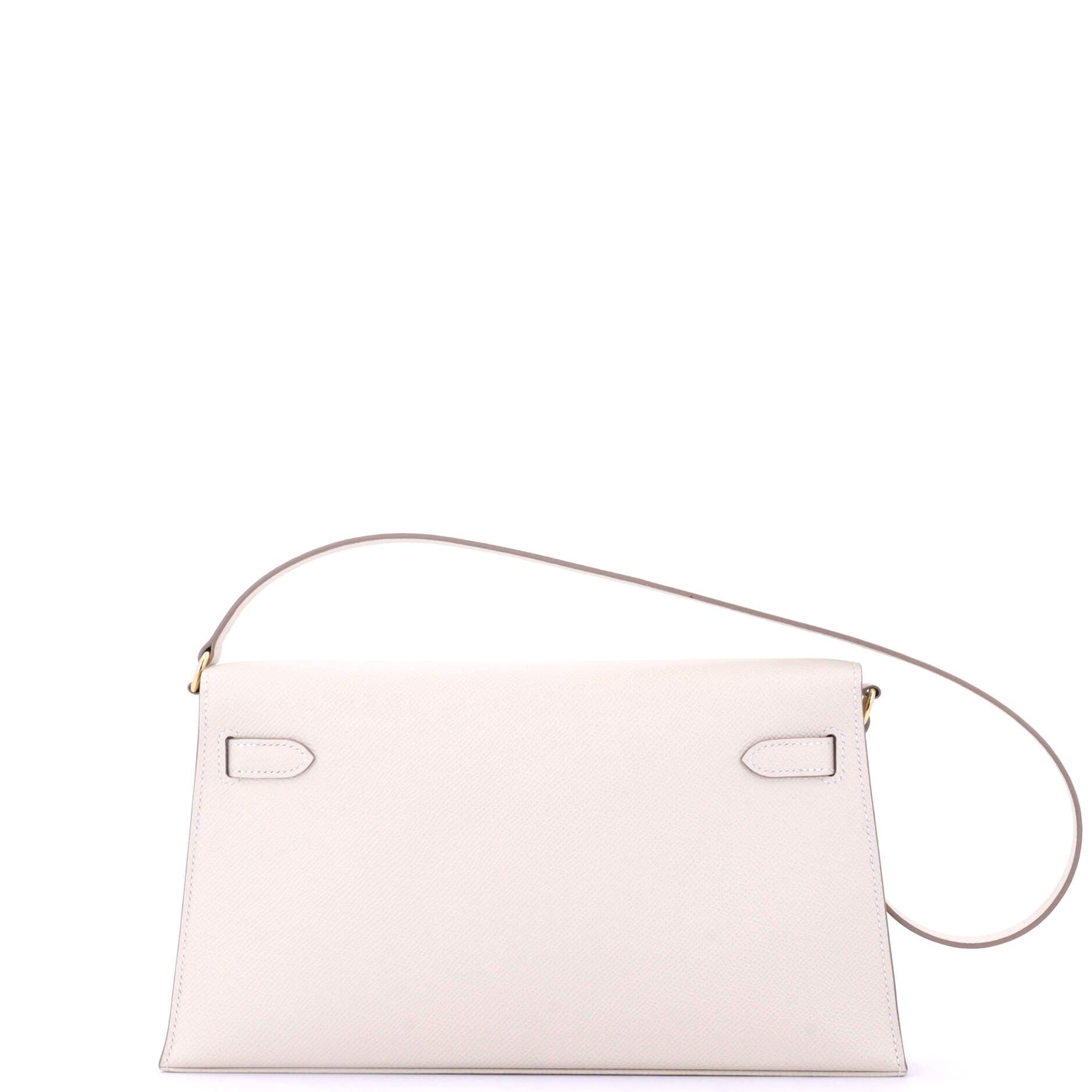 Pre-Owned Hermes Kelly Elan Shoulder Bag Epsom, Alternate, color, Craie