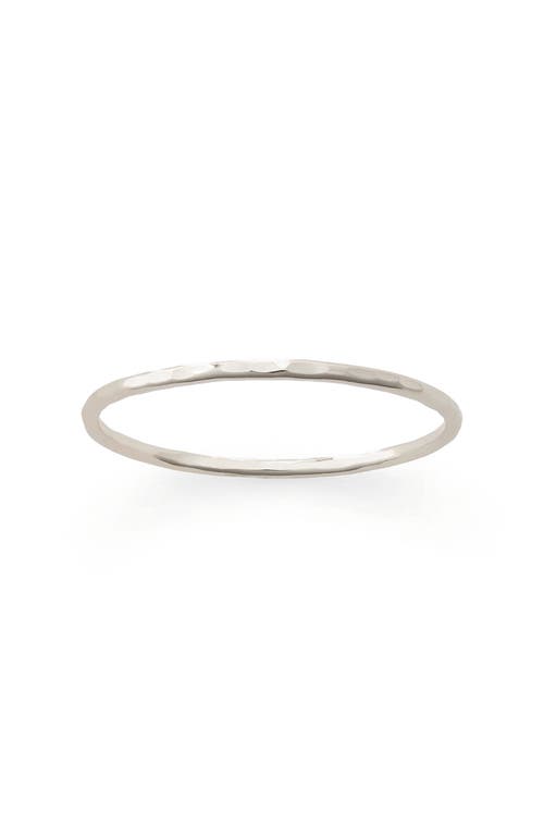 Made By Mary Hammered Stacking Ring In Silver