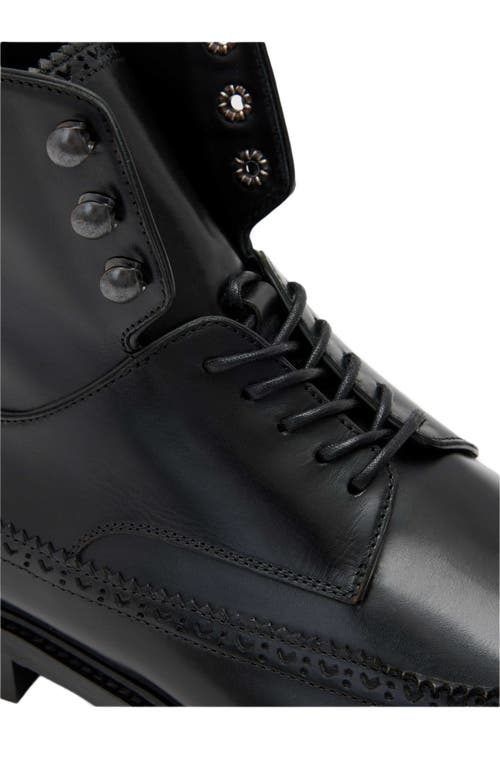 John Varvatos Harrison Longwing Leather Boot In Black