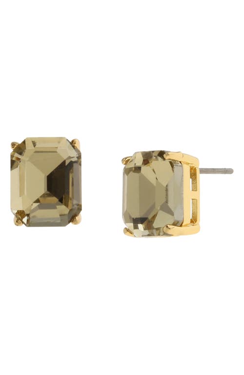 Kurt Geiger London Square Crystal Stud Earrings In Gold