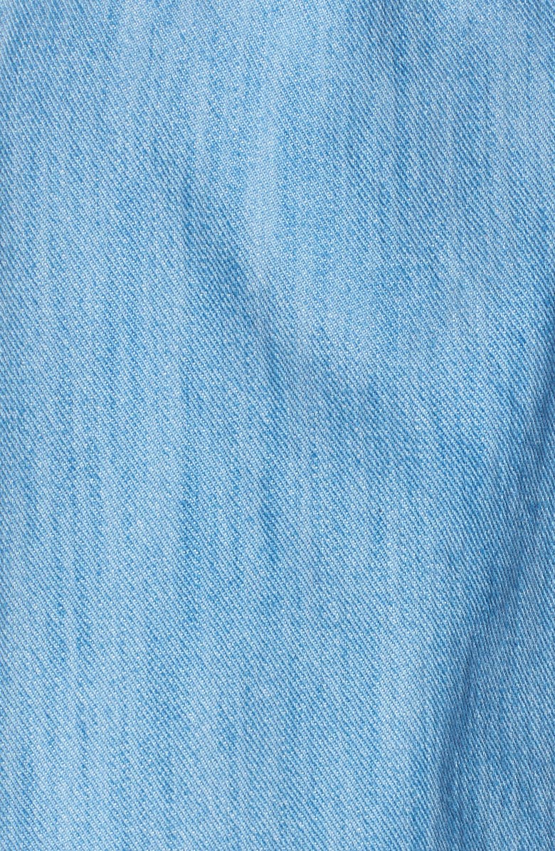 Tinsel Frayed Denim Off the Shoulder Top, Alternate, color, 