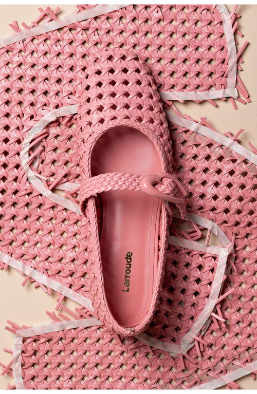 Larroude Larroudé Verona Macrame Ballet Flat In Pink
