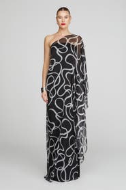 HALSTON Elodie Chiffon Caftan