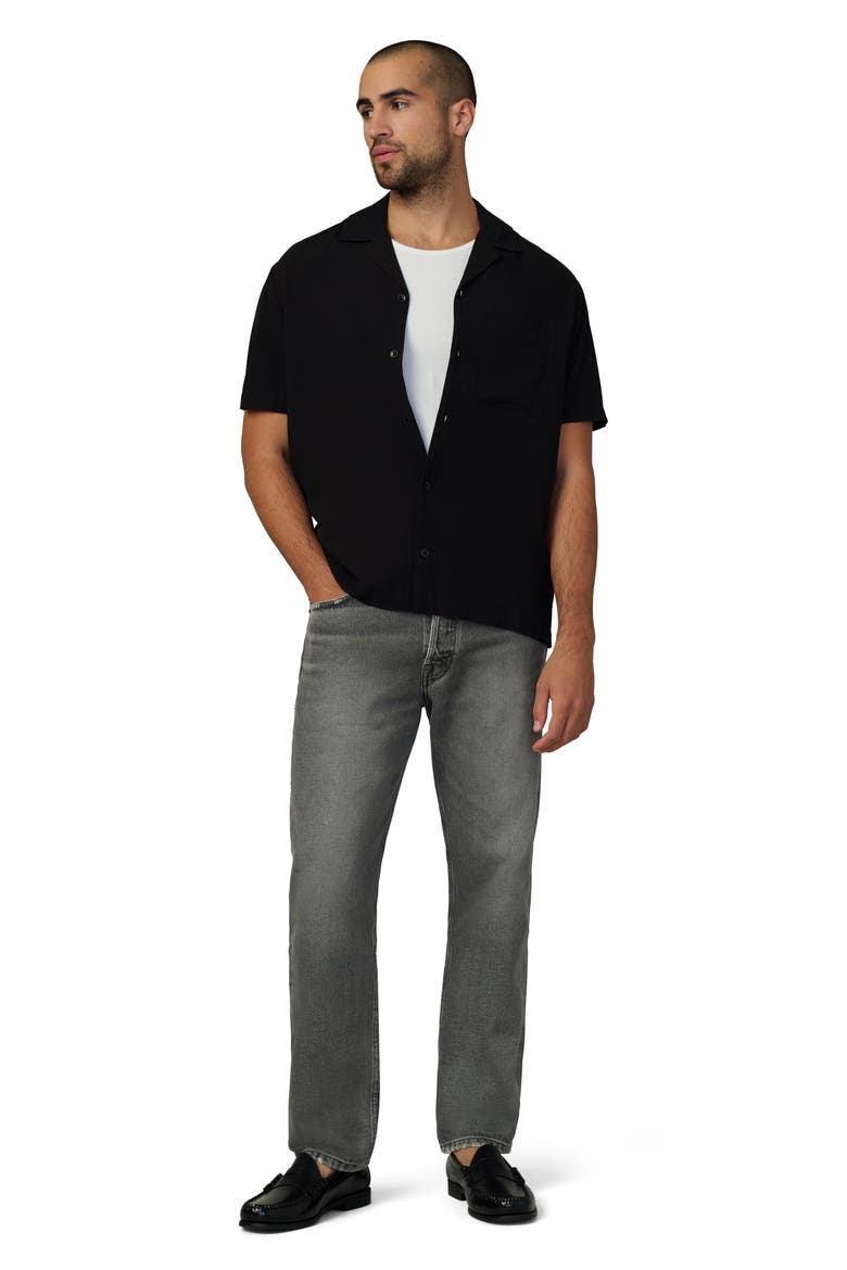 The Relaxed Distressed Straight Leg Jeans, Alternate, color, BLACKBURN
