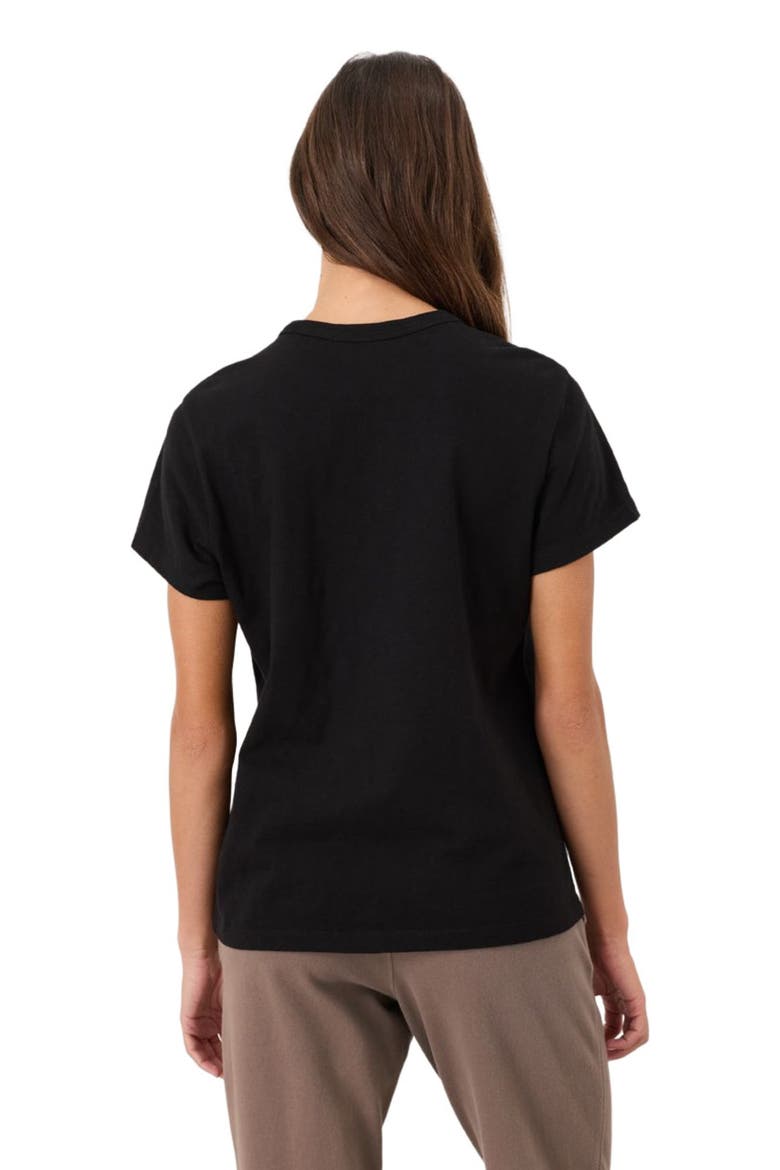 Organic Cotton Soft-Slub Essential Crewneck Tee, Alternate, color, Black