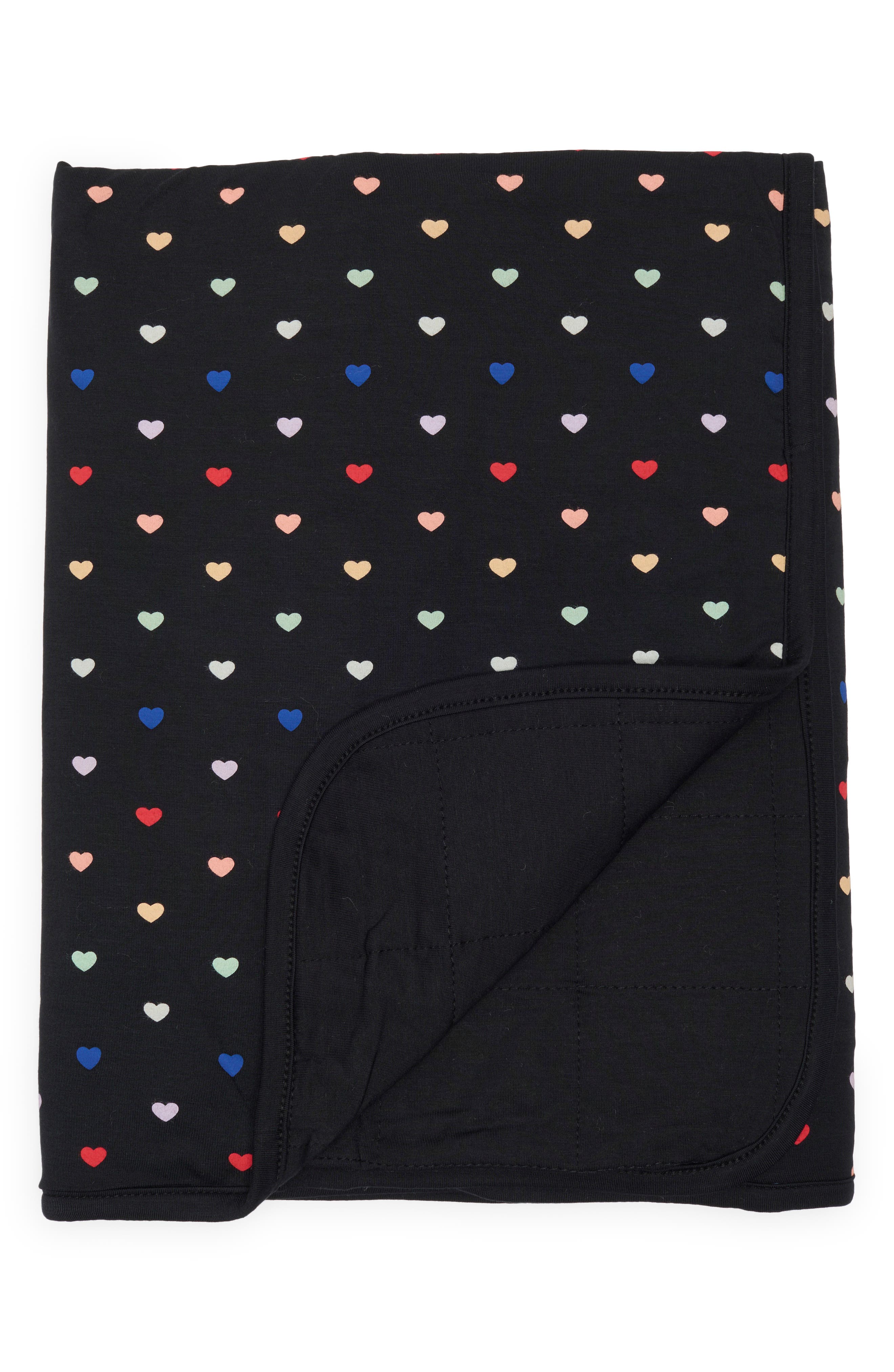 Kyte BABY Midnight Rainbow Heart Baby Blanket