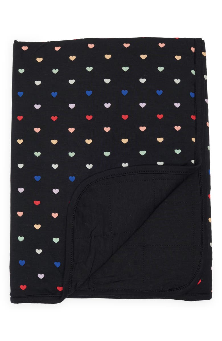 Kyte BABY Midnight Rainbow Heart Baby Blanket, Main, color, Midnight Rainbow Heart