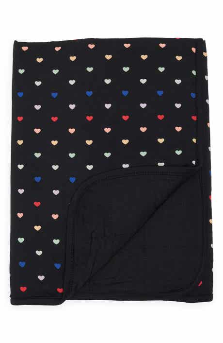 Kyte BABY Midnight Rainbow Heart Baby Blanket