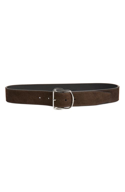 Totême Toteme Swirl Suede Belt In Pepper 273