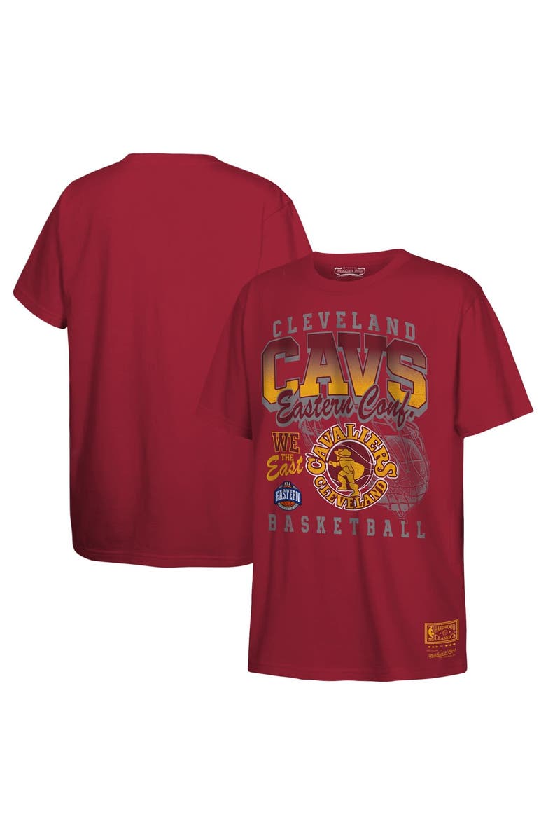 Mitchell & Ness Youth Mitchell & Ness  Wine Cleveland Cavaliers 2025 NBA Playoffs Retro Monumental T-Shirt, Alternate, color, 