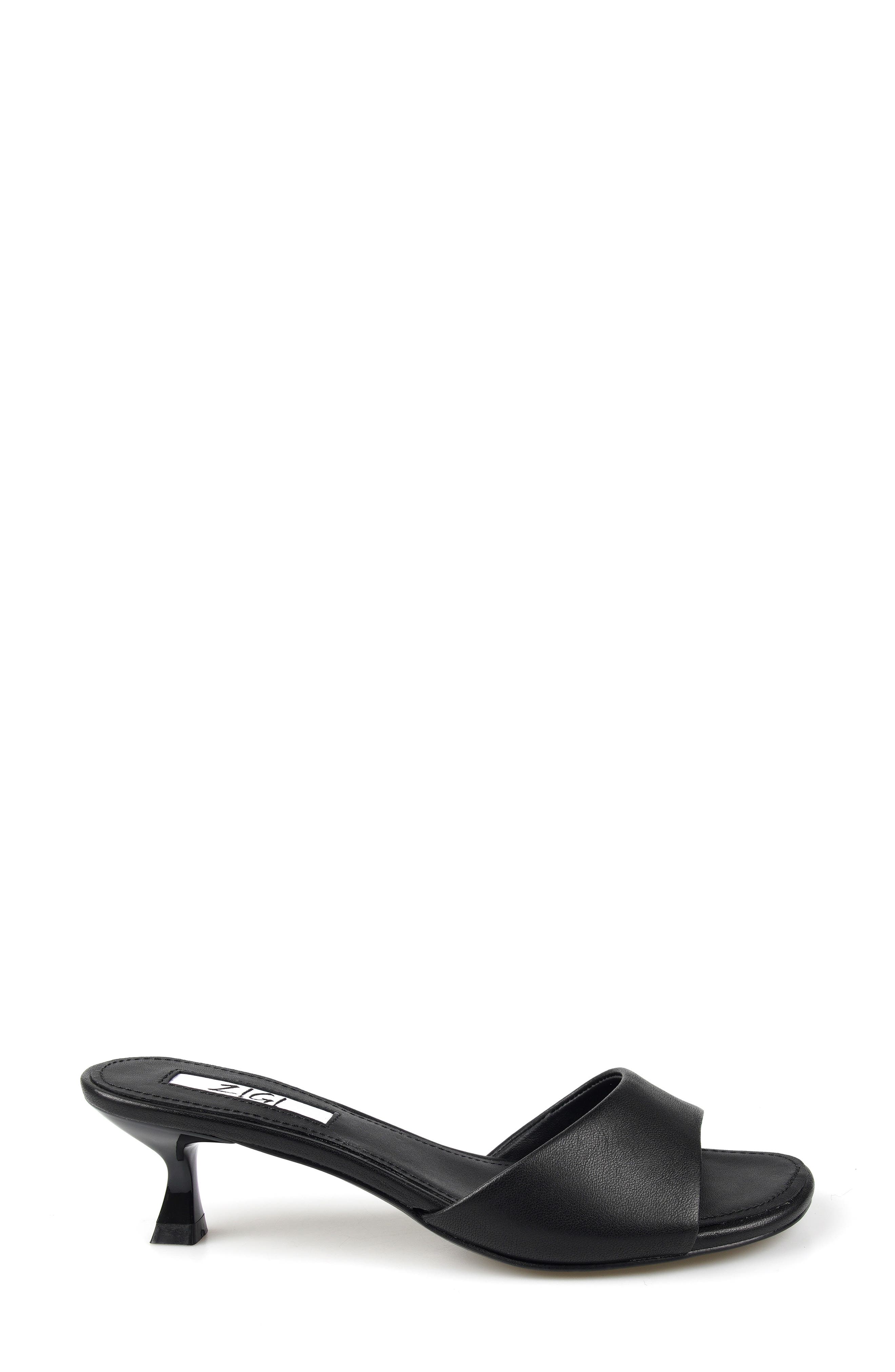 ZIGI <p>Cashmoney  Slide Sandal (Women)</p>, Alternate, color, Black Leather