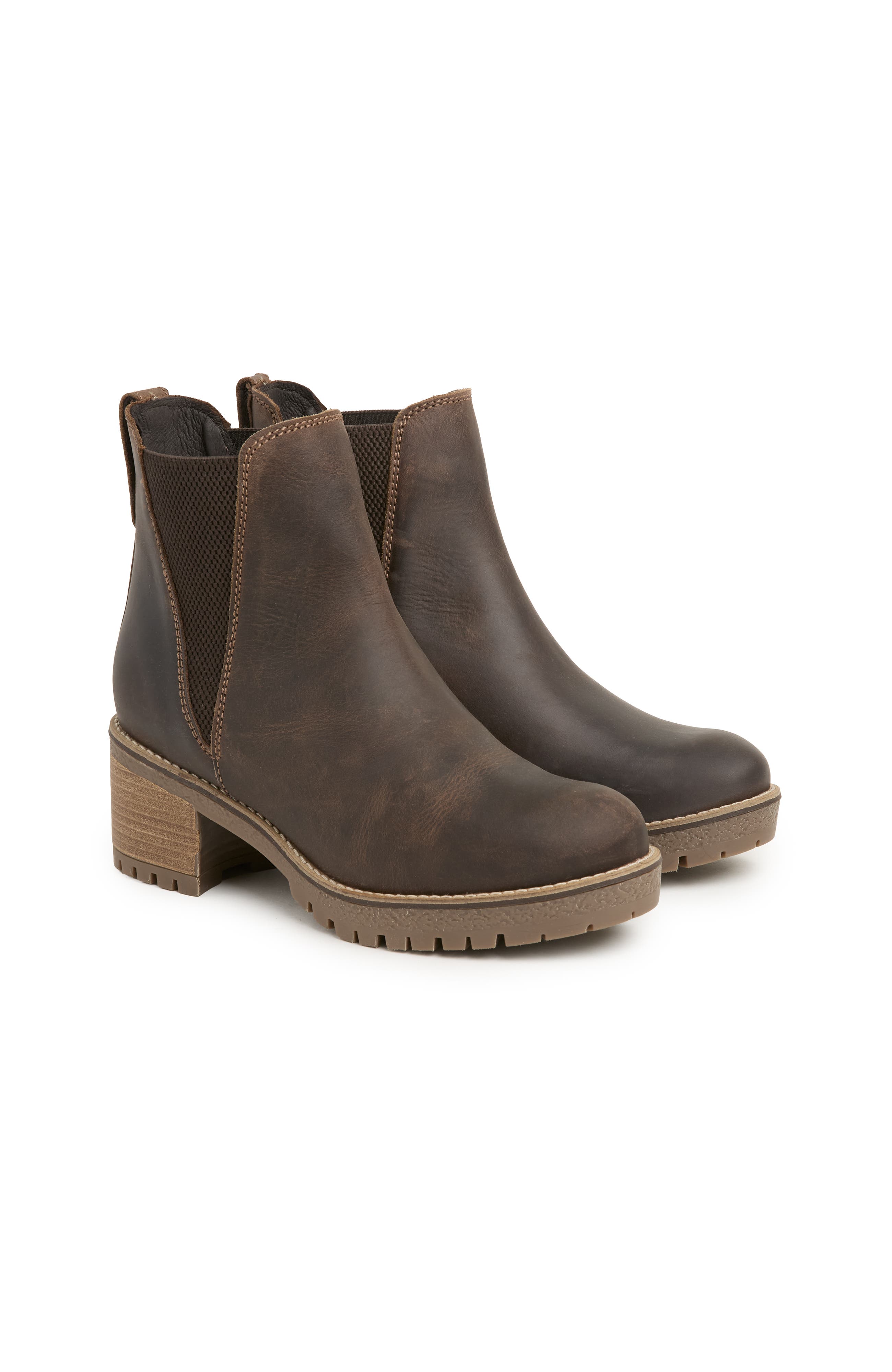 Block Heel Chelsea  Boot, Alternate, color, Tanners Brown