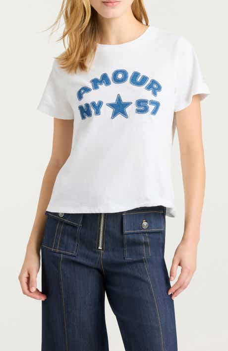 Amour 57 Appliqué Cotton Shrunken Tee