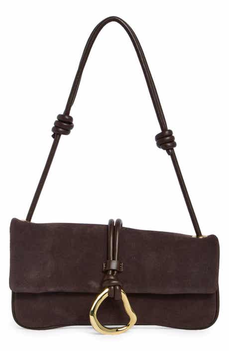 Suede Flap Shoulder Bag
