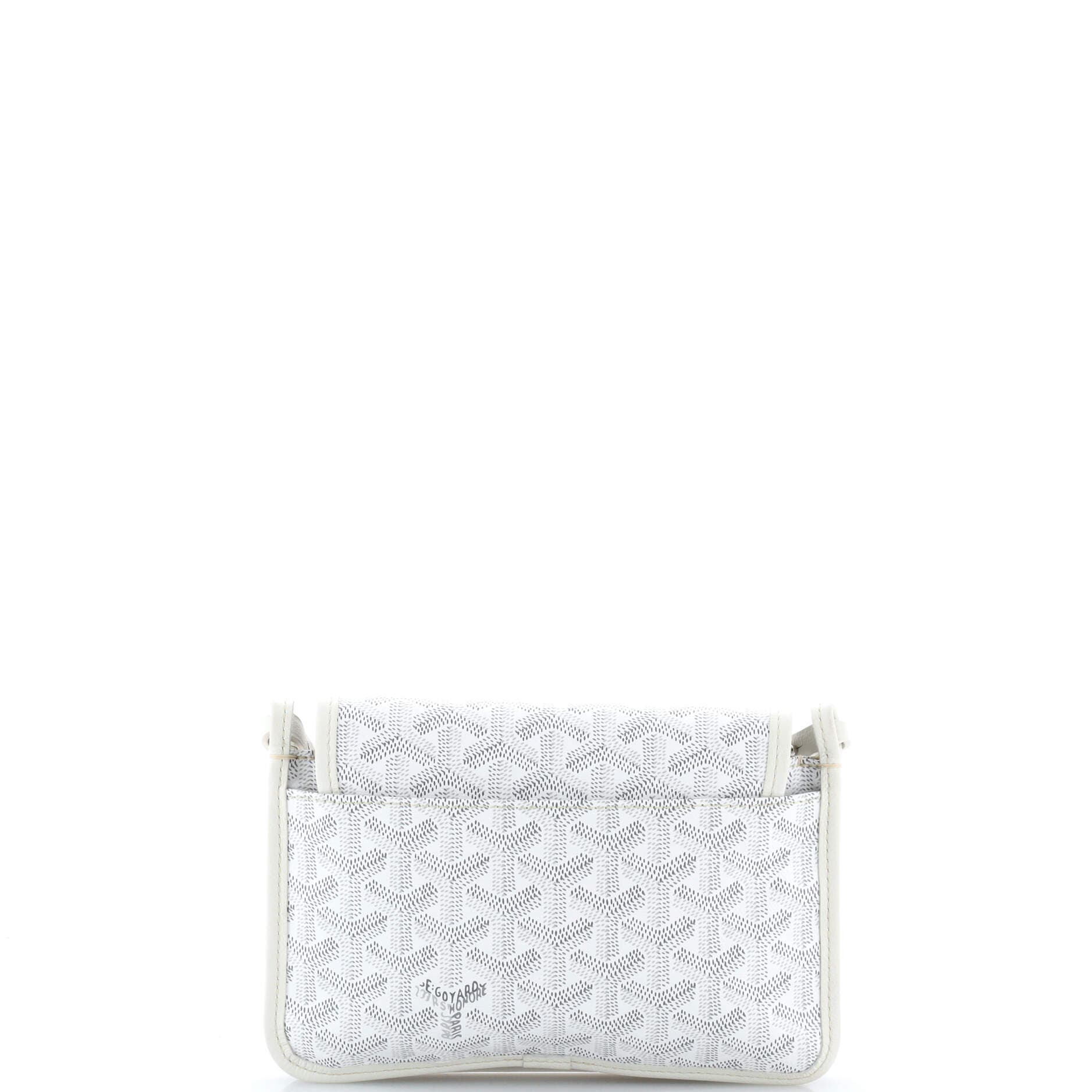 Pre-Owned Goyard Plumet Clutch Wallet Coated Canvas, Alternate, color, White