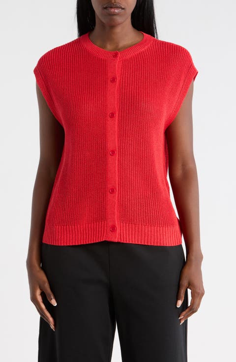 Organic Linen & Organic Cotton Sweater Vest
