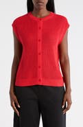 Eileen Fisher Organic Linen & Organic Cotton Sweater Vest