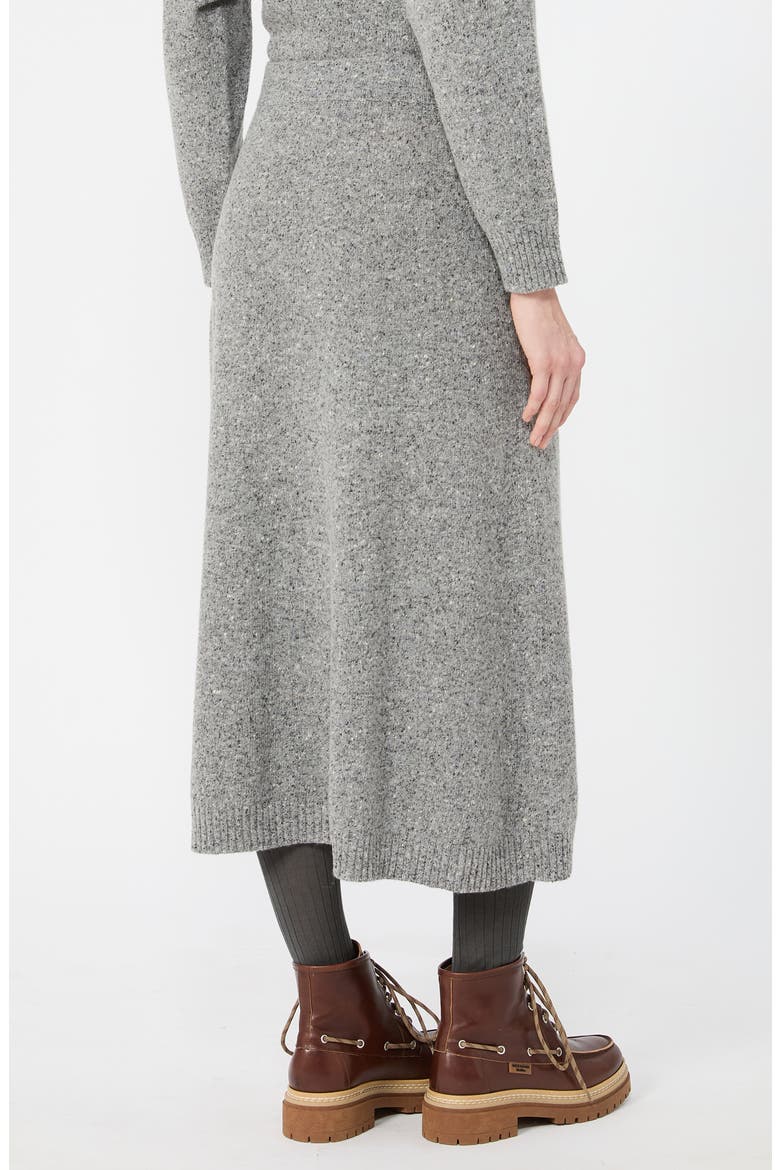 Wool & Silk Midi Skirt, Alternate, color, MEDIUM GREY