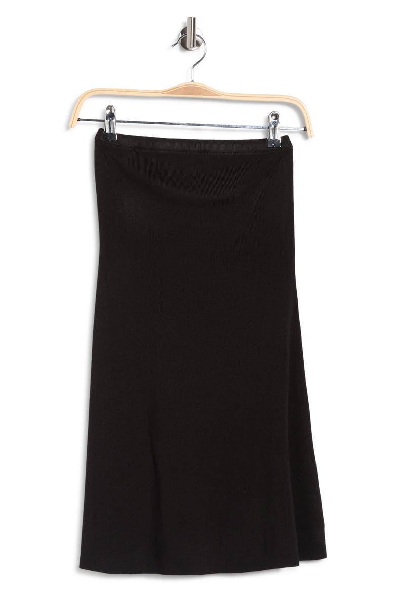 Strapless Sweater Knit Dress, Alternate, color, BLACK