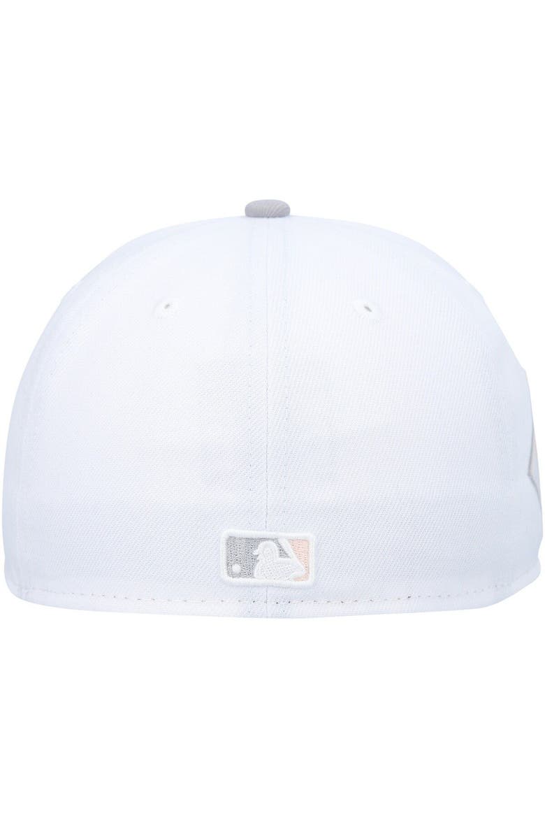 Men's New Era White/Gray Houston Astros 2011 World Series Side Patch Undervisor 59FIFTY Fitted Hat, Alternate, color, White