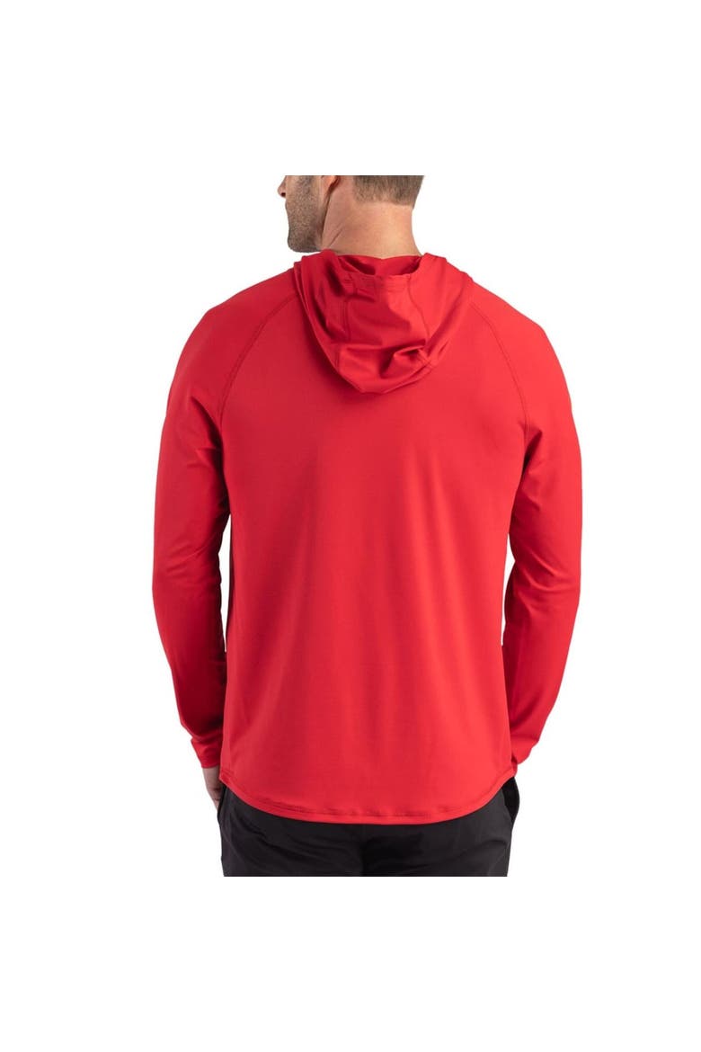 Men's Cutter & Buck Scarlet Ohio State Buckeyes Prospect Recycled Featherlight Stretch Hoodie, Alternate, color, Scarlet