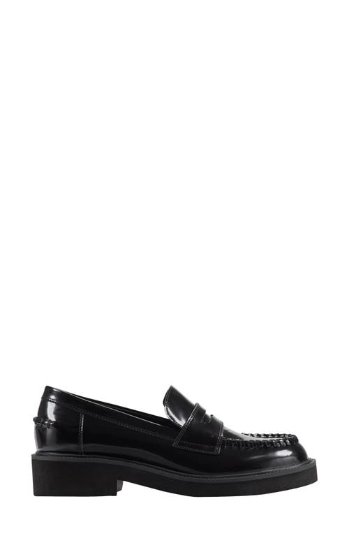 Marc Fisher Ltd Dagman Whipstitch Leather Loafers In Black