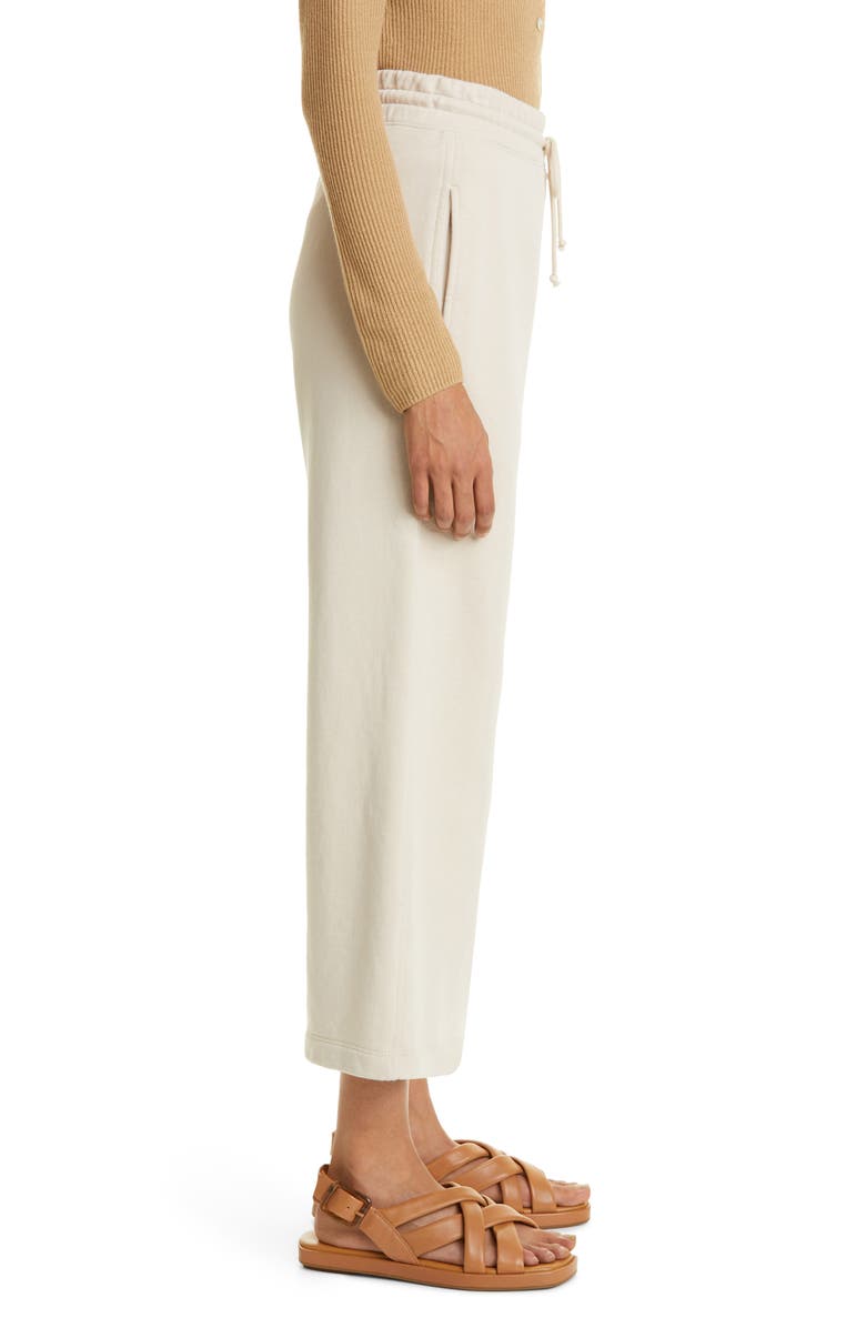 Vince Crop Wide Leg Pima Cotton French Terry Pants, Alternate, color, 