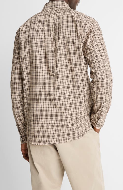 Vince Great Falls Plaid Classic Fit Button Down Shirt In Brown