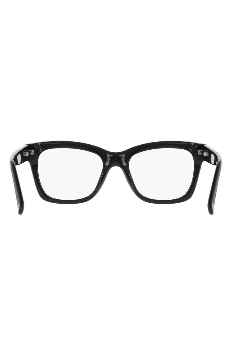 Cole Haan Crystal Core 32mm Square Reading Glasses, Alternate, color, Black