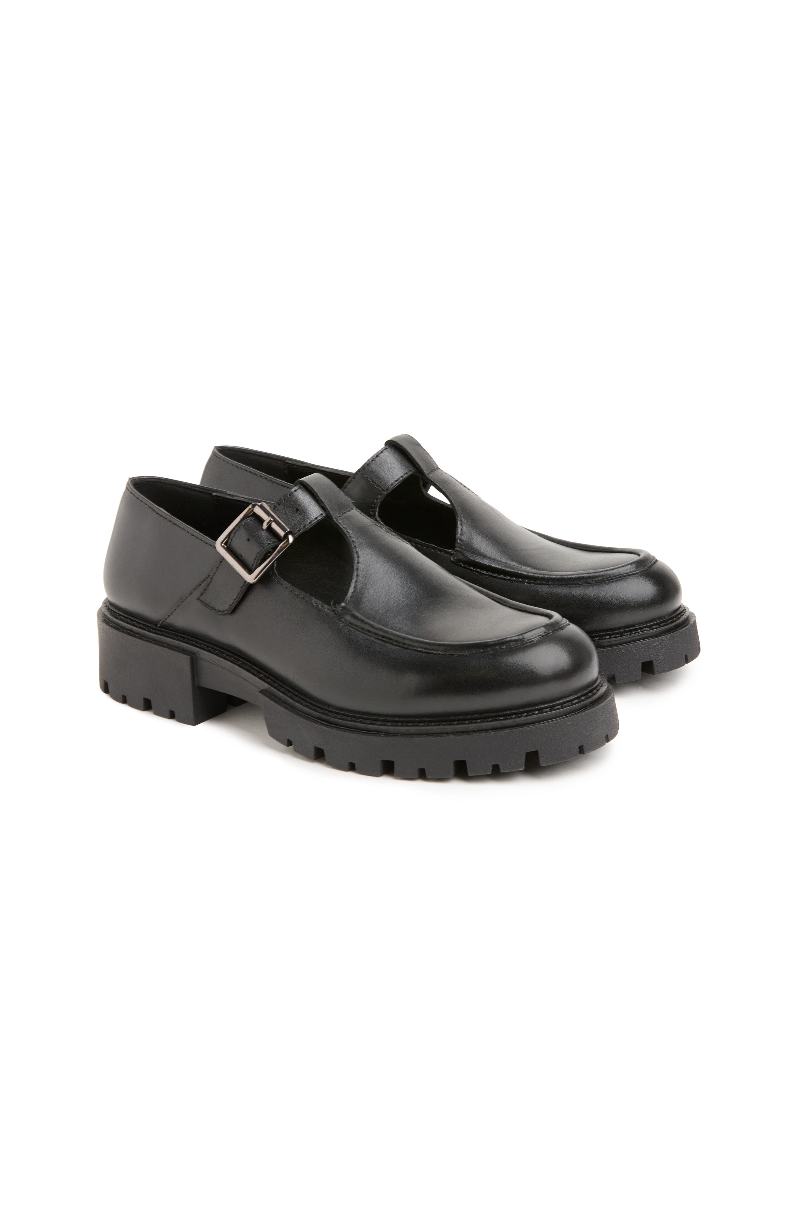 Chunky T Bar Loafer, Alternate, color, Black