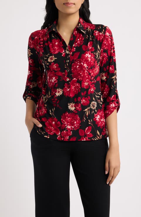 Print Roll Tab Shirt