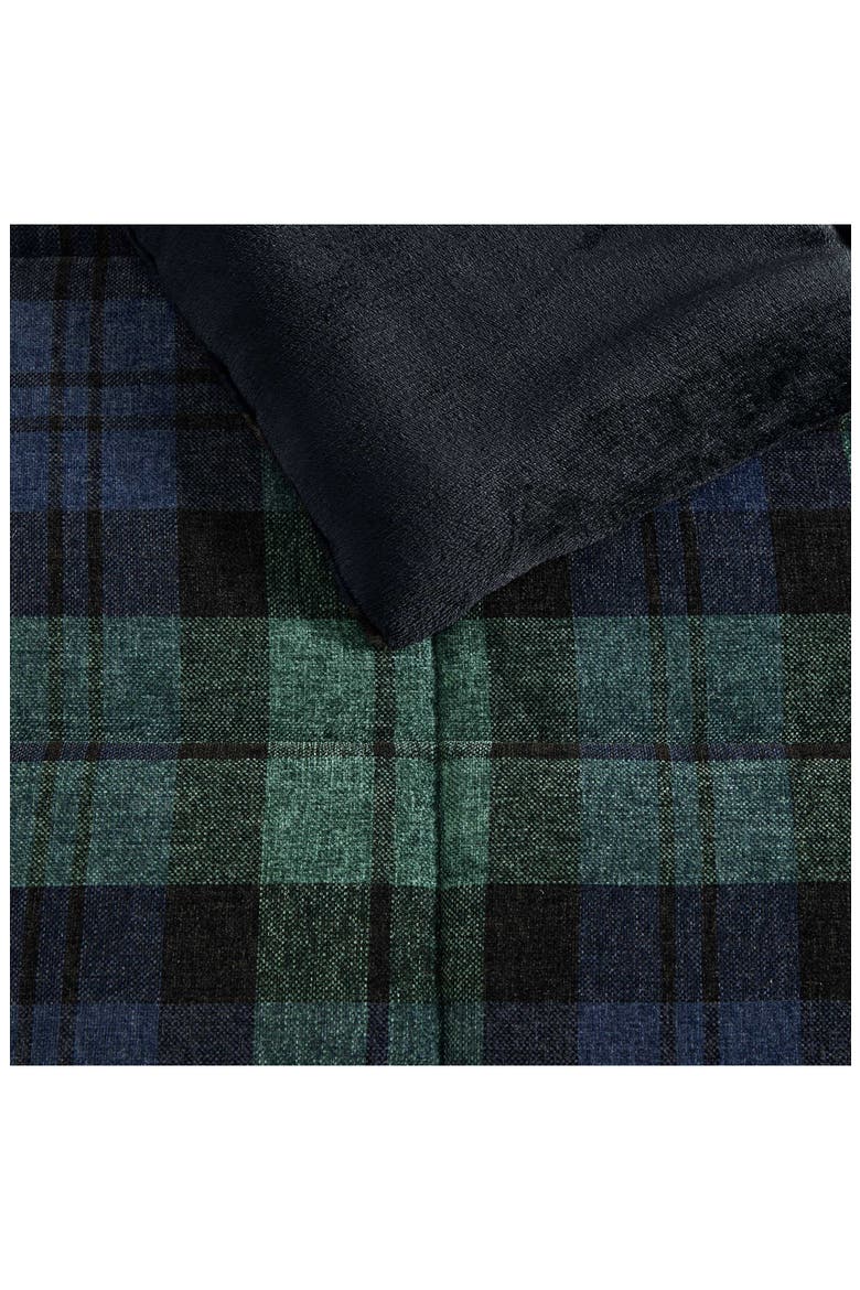Edinburgh Tartan 2-Piece Comforter Set, Alternate, color, NAVY BLUE-BLACK