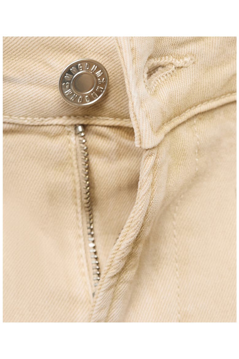 High Waist Patch Pocket Denim Shorts, Alternate, color, SAND