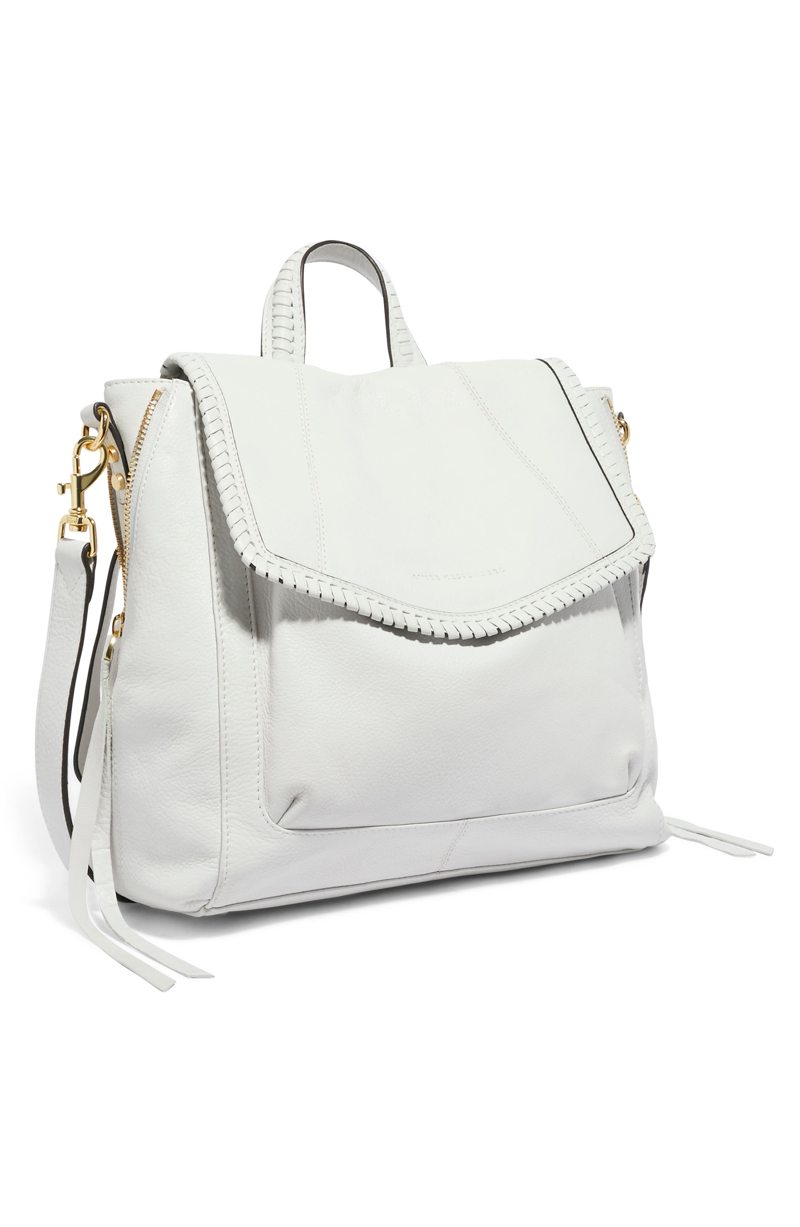 AIMEE All for Love Convertible Leather Backpack, Alternate, color, Cloud W/ Shiny Gold
