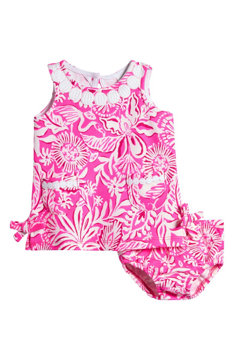 Lilly Pulitzer<sup>®</sup> Baby Lilly Shift Dress & Bloomers, Main, color, 