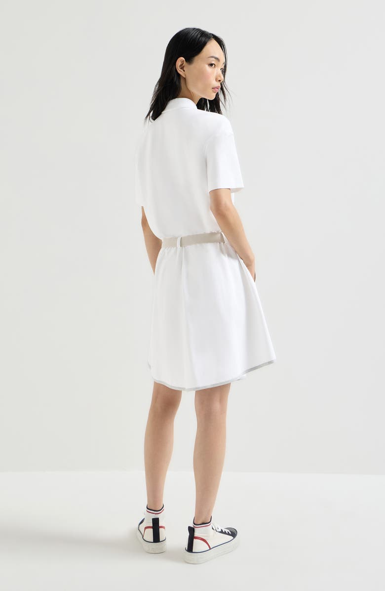 Brunello Cucinelli Couture interlock mini dress with logo, Alternate, color, White