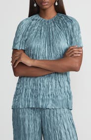 Lafayette 148 New York Plissé Top