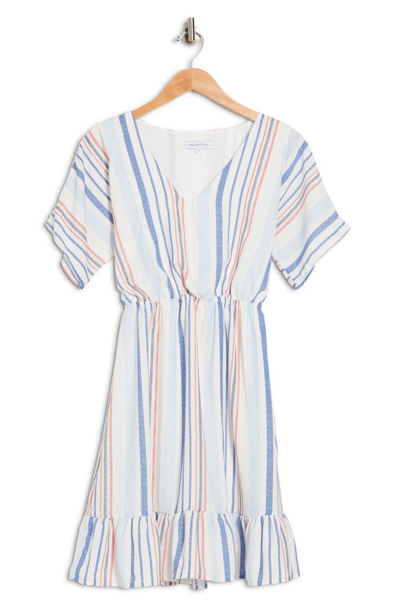 VANITY ROOM V-Neck Stripe Kimono Sleeve Dress, Alternate, color, 