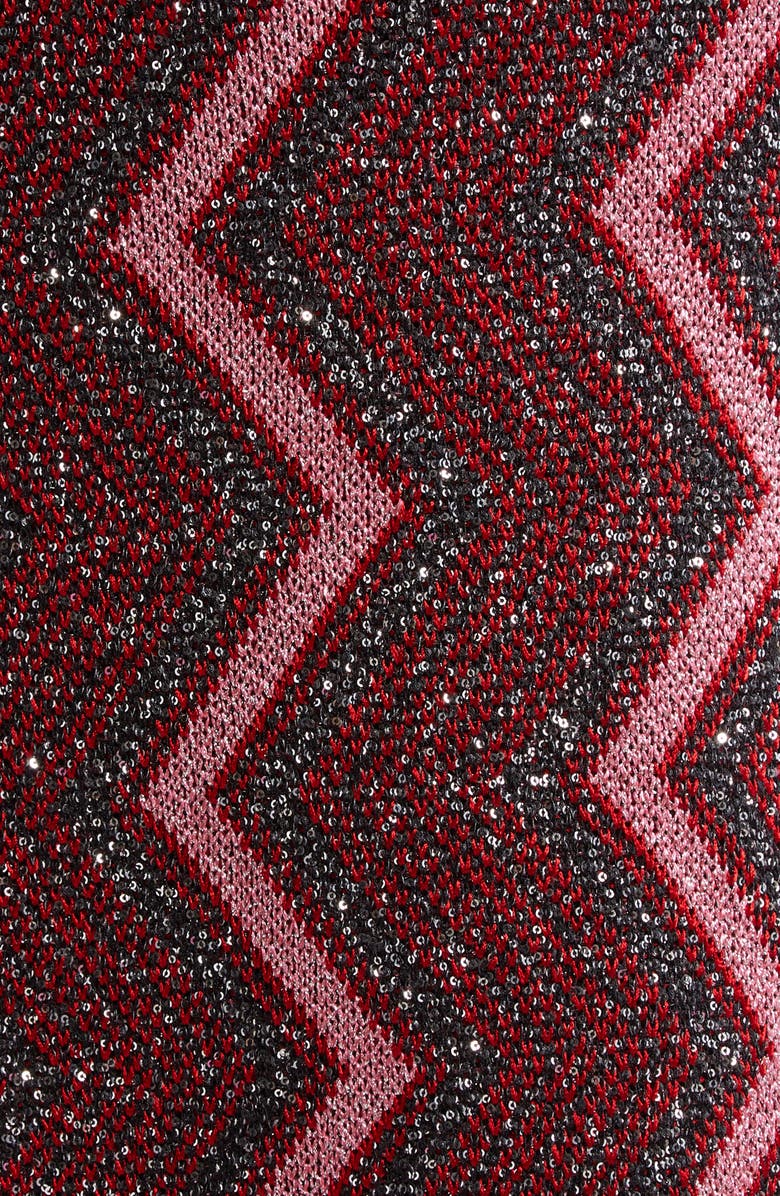 Missoni Sequin Metallic Zigzag Stripe Dress, Alternate, color,