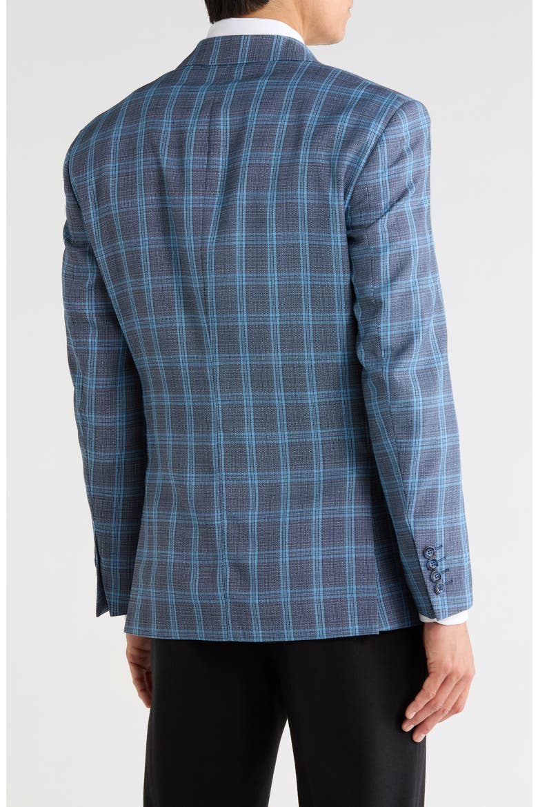 Plaid Two-Button Sport Coat, Alternate, color, BLUE