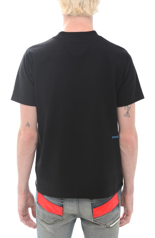 Hvman Novelty Face Cotton Graphic Tee In Black