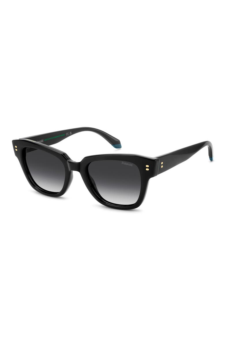 51mm Polarized Cat Eye Sunglasses, Alternate, color, BLACK/ GREY SF PZ